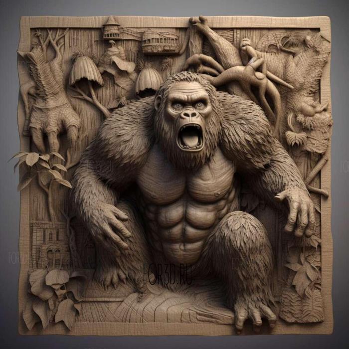 king kong 2 stl model for CNC